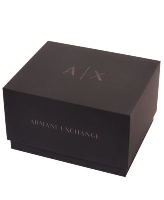 Men's Black Stainless Steel Bracelet Watch Gift Set 46mm