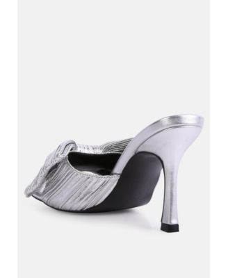 Womens Wonderbuz High Heeled Bow Slider Sandals