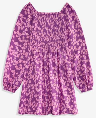 Girls' 5-20 Long-Sleeve Smocked Dress