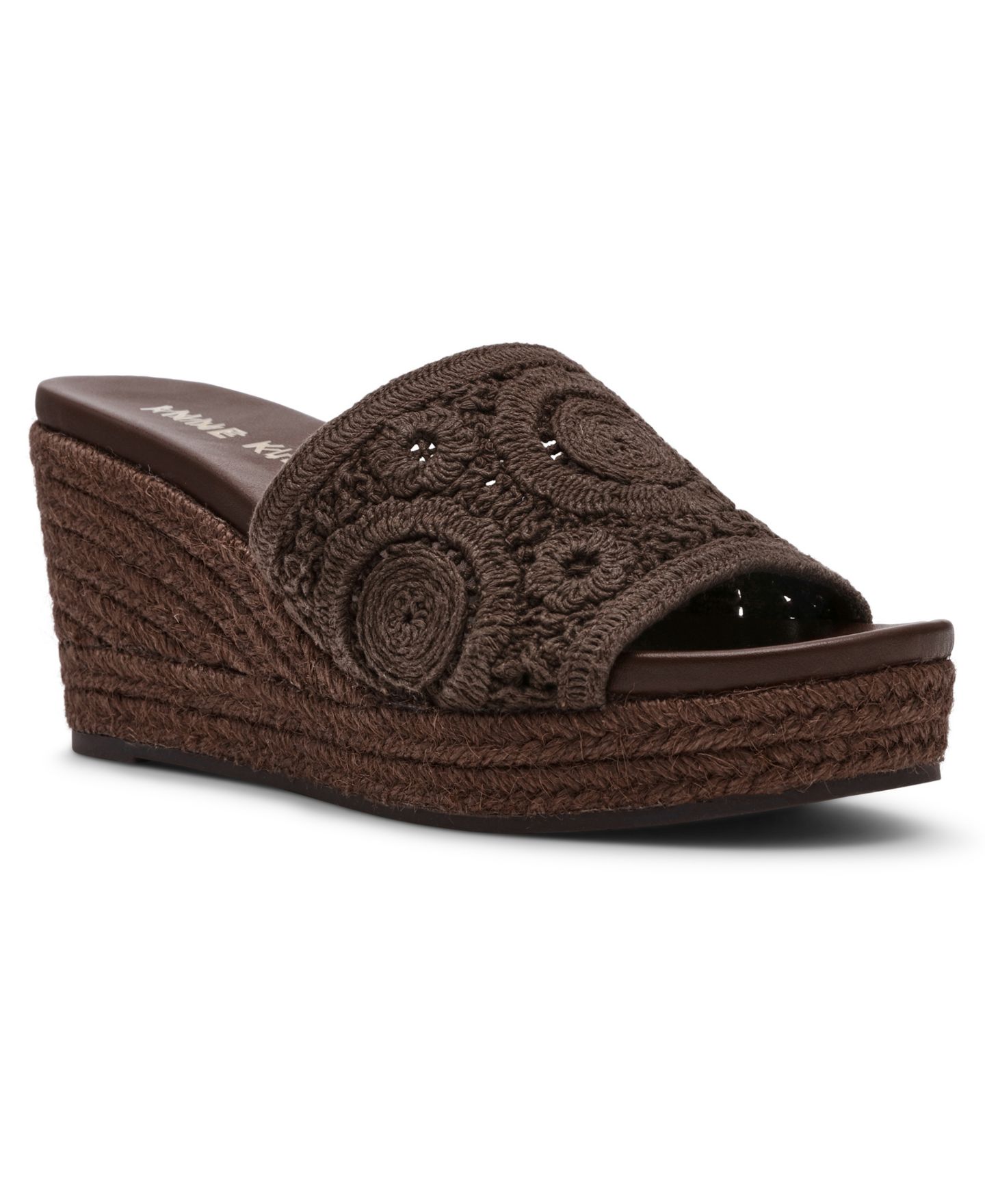 Женские сандалии Anne Klein Effy Espadrille Wedge, цвет: Коричневый — фото 1