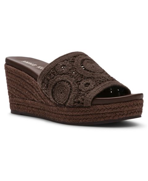 Женские сандалии Anne Klein Effy Espadrille Wedge, цвет: Коричневый