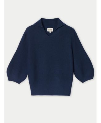 Women's Open V-Collar Polo Sweater