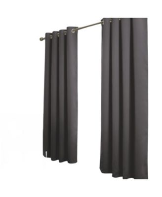 RT Designer Collection Anchorage Blackout Grommet Luxurious Modern Design Curtain Panel 54" x 95" Charcoal