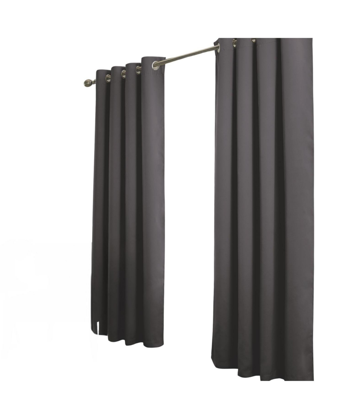 Rt Designer Collection Anchorage Blackout Grommet Luxurious Modern Design Curtain Panel 54" x 95" Charcoal