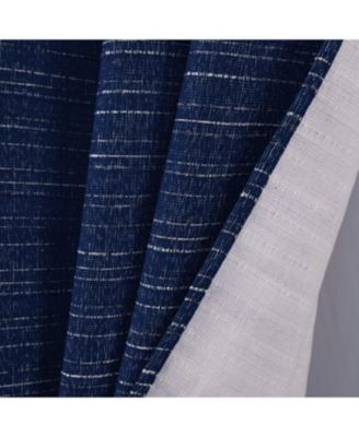 RT Designer Collection Kensington Jacquard Foam Backed Luxurious Decorative Grommet Curtain Panel 54" x 95" Navy