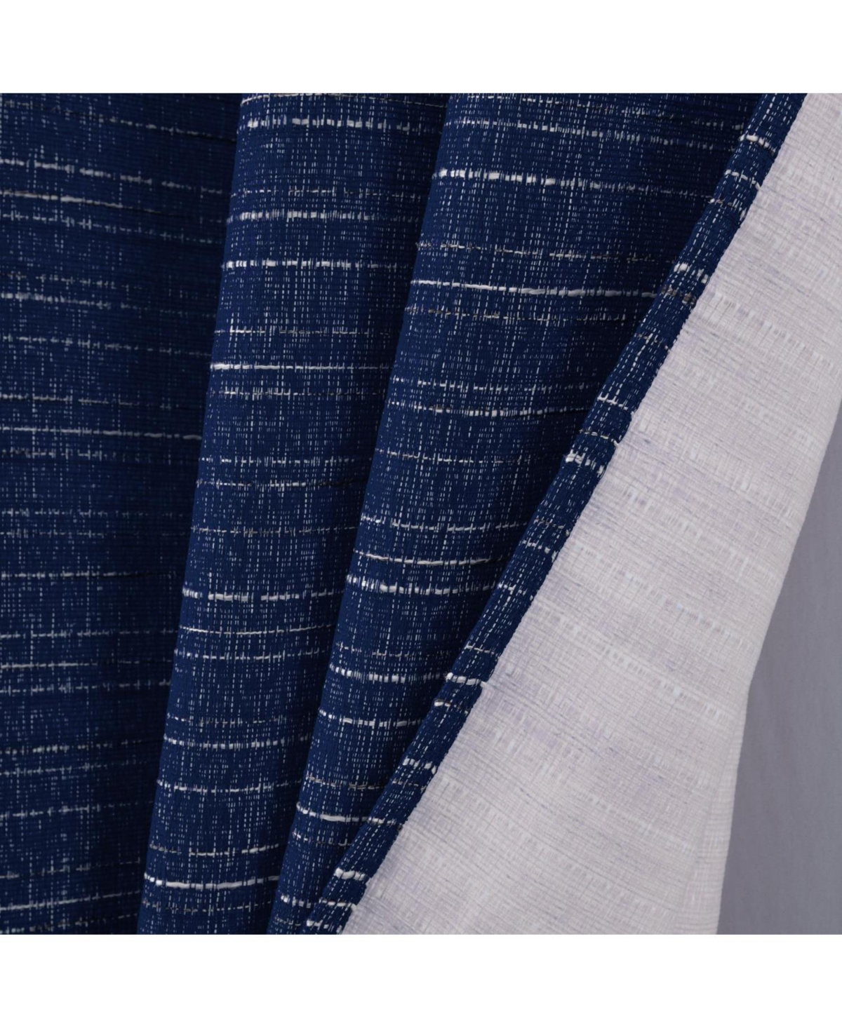 Rt Designer Collection Kensington Jacquard Foam Backed Luxurious Decorative Grommet Curtain Panel 54" x 95" Navy