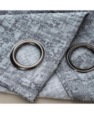 RT Designer Collection Cambridge Jacquard 2 Pack Luxurious Modern Design Curtain Panel 36" x 84" Silver