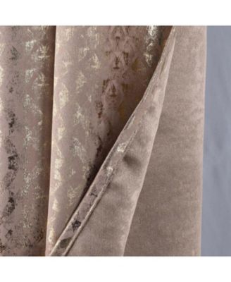 RT Designer Collection Hailey Halo Foil Blackout Grommet Curtain Panel 52" x 90" Taupe