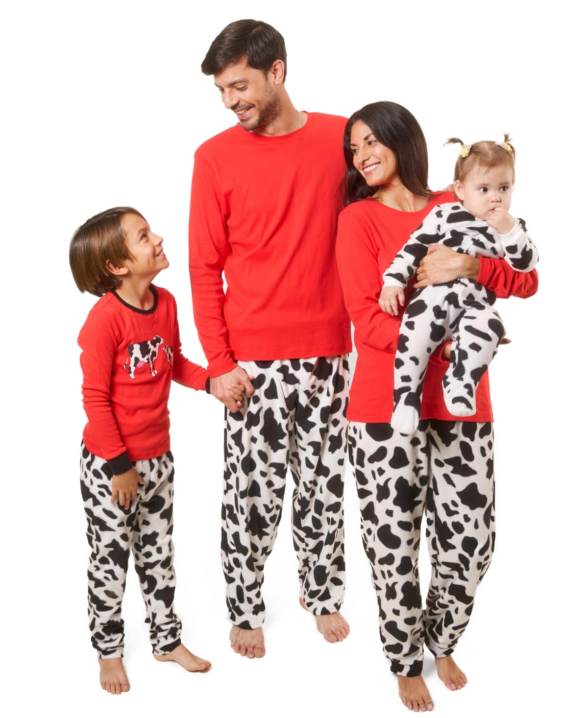 Leveret Men's Men s Cotton Top and Fleece Pants Holiday Pajamas