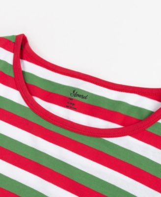 Men’s Big & Tall Two Piece Cotton Striped Holiday Pajamas