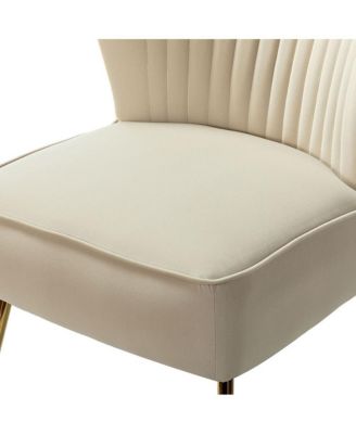 Velvet Accent Chair with Gold Metal Legs for Bedroom Guest Room Vanity