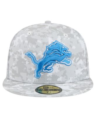 Men's White Detroit Lions 2025 Salute to Service Fan Pack 59FIFTY Fitted Hat