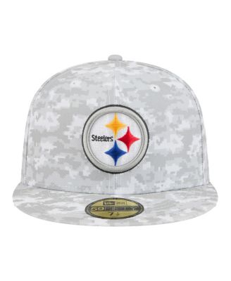 Men's Gray Pittsburgh Steelers 2025 Salute to Service Fan Pack 59FIFTY Fitted Hat
