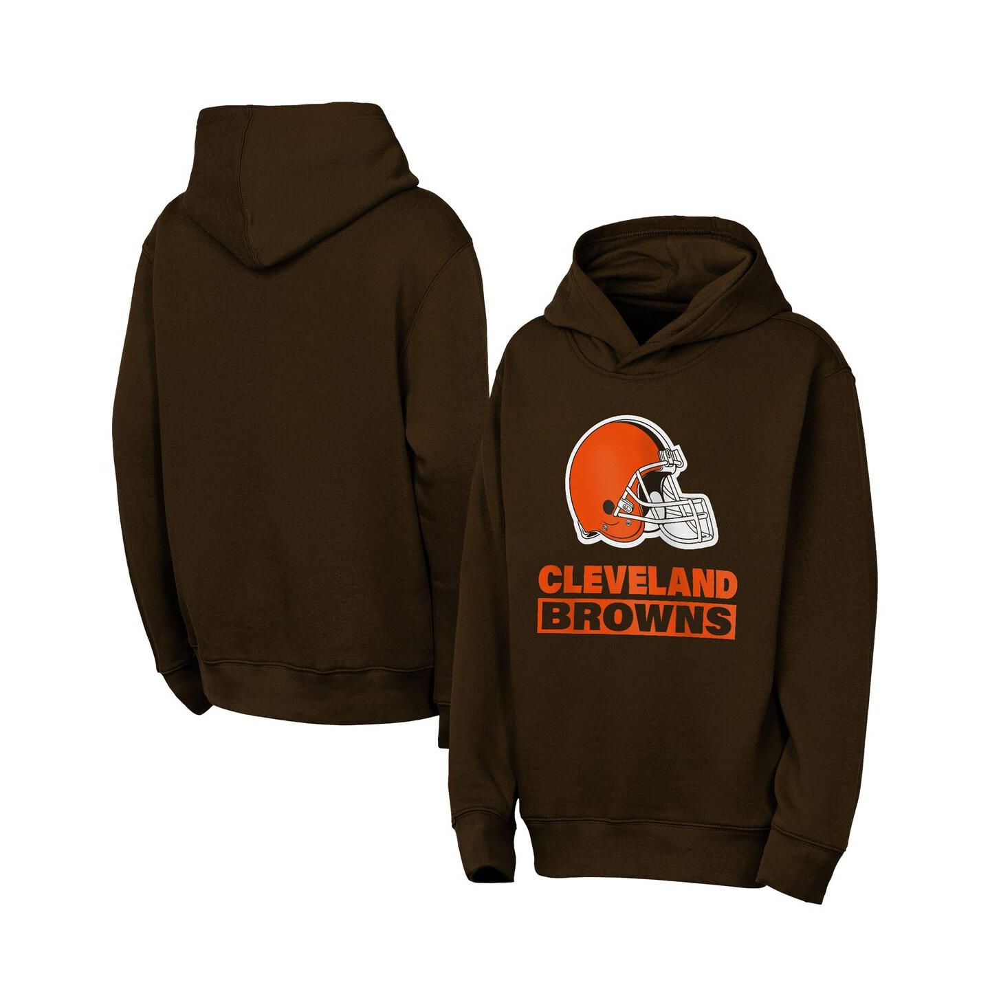 Детское худи Outerstuff Brown Cleveland Browns Back to Basics — фото 1