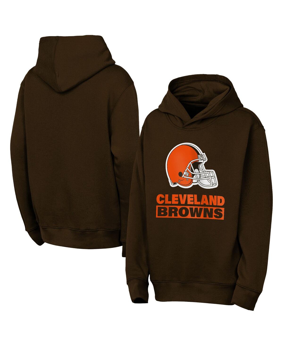 Outerstuff Big Boys and Girls Brown Cleveland Browns Back to Basics Hoodie