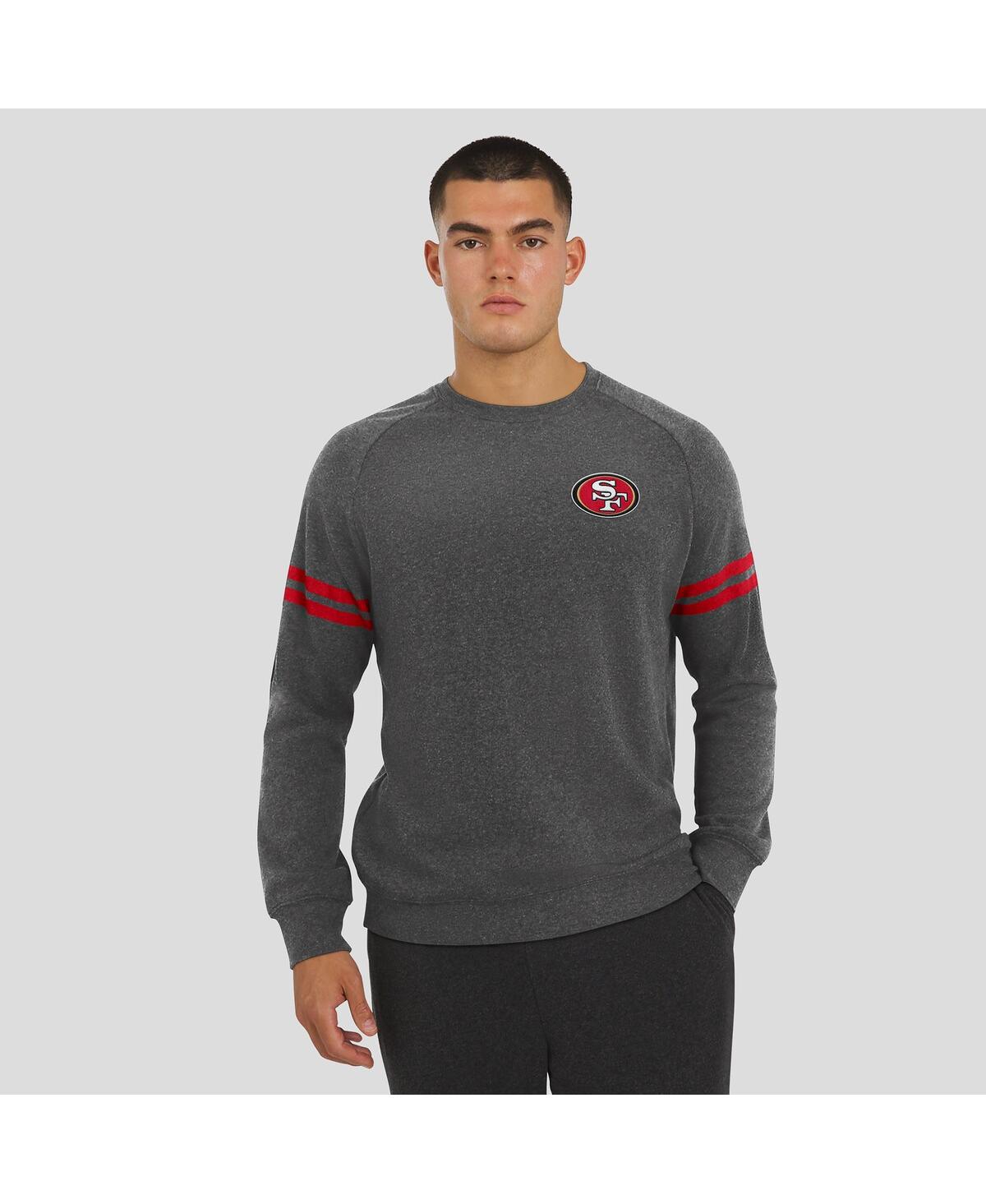 J. Palmer Men's Dark Heather Gray San Francisco 49ers Players Lounge Raglan Tri-blend Sweatshirt In Gray