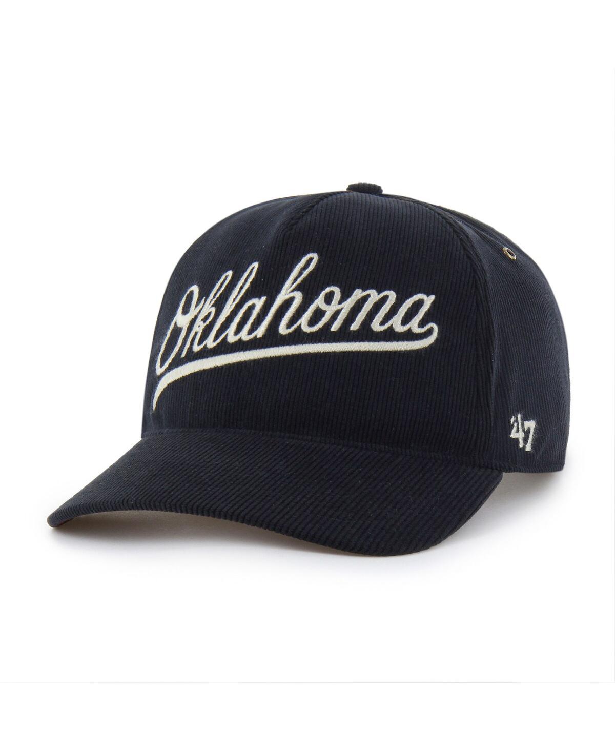 47 Brand Men's And Women's Black Oklahoma Sooners Collections Golden Age Corduroy Hitch Adjustable Hat In Black