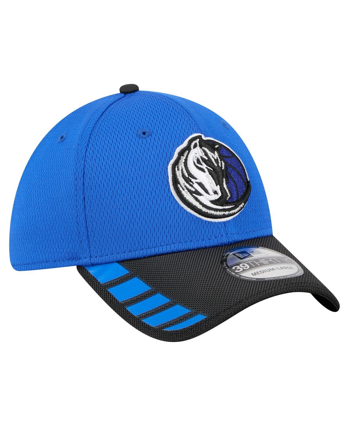 New Era Men's Blue Dallas Mavericks Visor Hit 39THIRTY Flex Hat