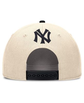 Men's Natural/Black New York Yankees Cooperstown Collection Rise Adjustable Hat