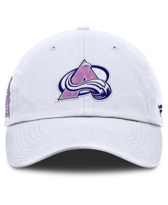 Men's White Colorado Avalanche Authentic Pro Hockey Fights Cancer Adjustable Hat