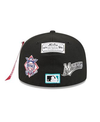 Men's x Alpha Industries Black Florida Marlins 59FIFTY Fitted Hat