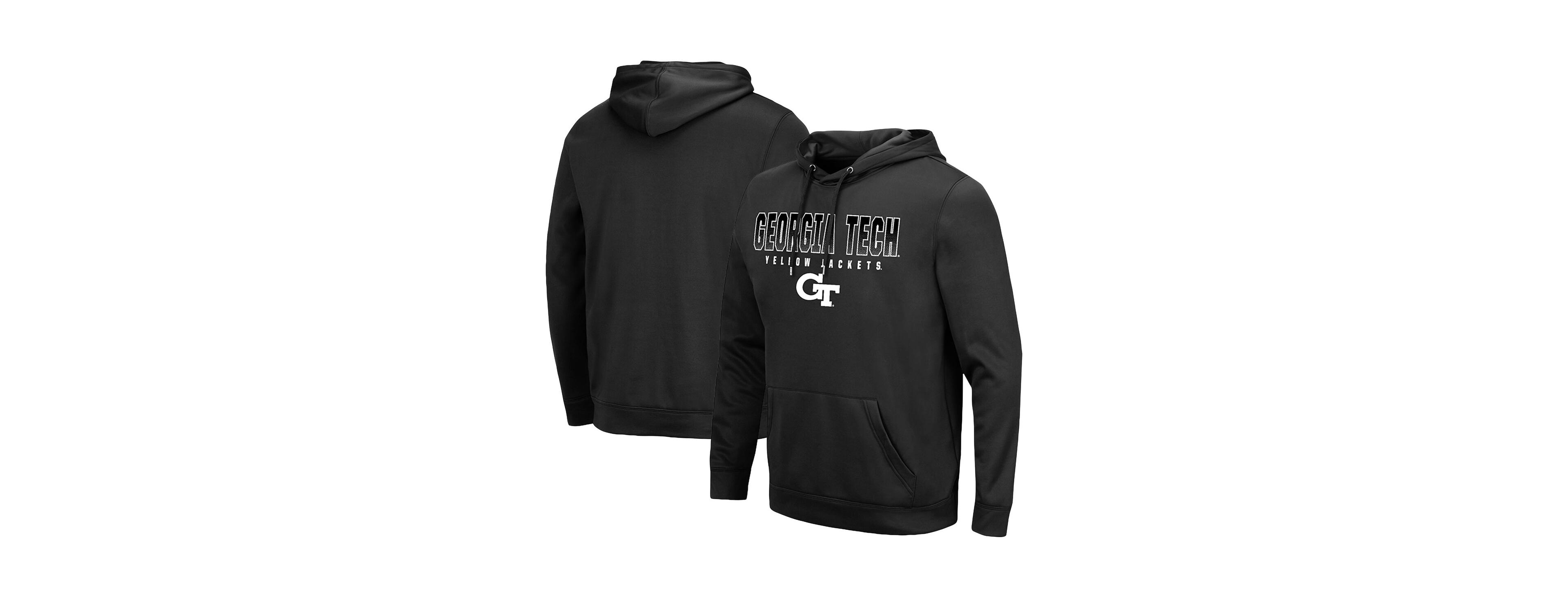 Colosseum Men's Black Georgia Tech Yellow Jackets Blackout 3.0 Pullover Sweatshirt