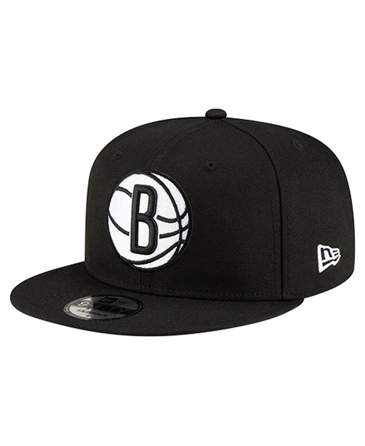 New Era Men's Black Brooklyn Nets 9FIFTY Snapback Hat