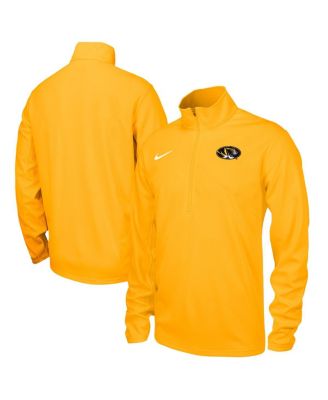 Nike - Men's Gold Missouri Tigers Gold Rush Dri-FIT Quarter-Zip Long Sleeve Sweatshirt