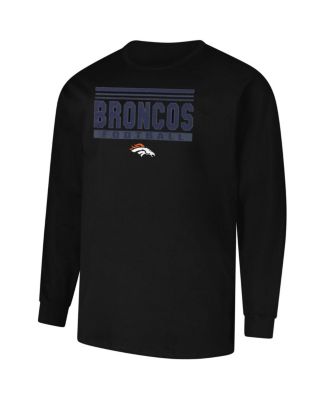 Men's Black Denver Broncos Big Tall Pop Long Sleeve T-Shirt
