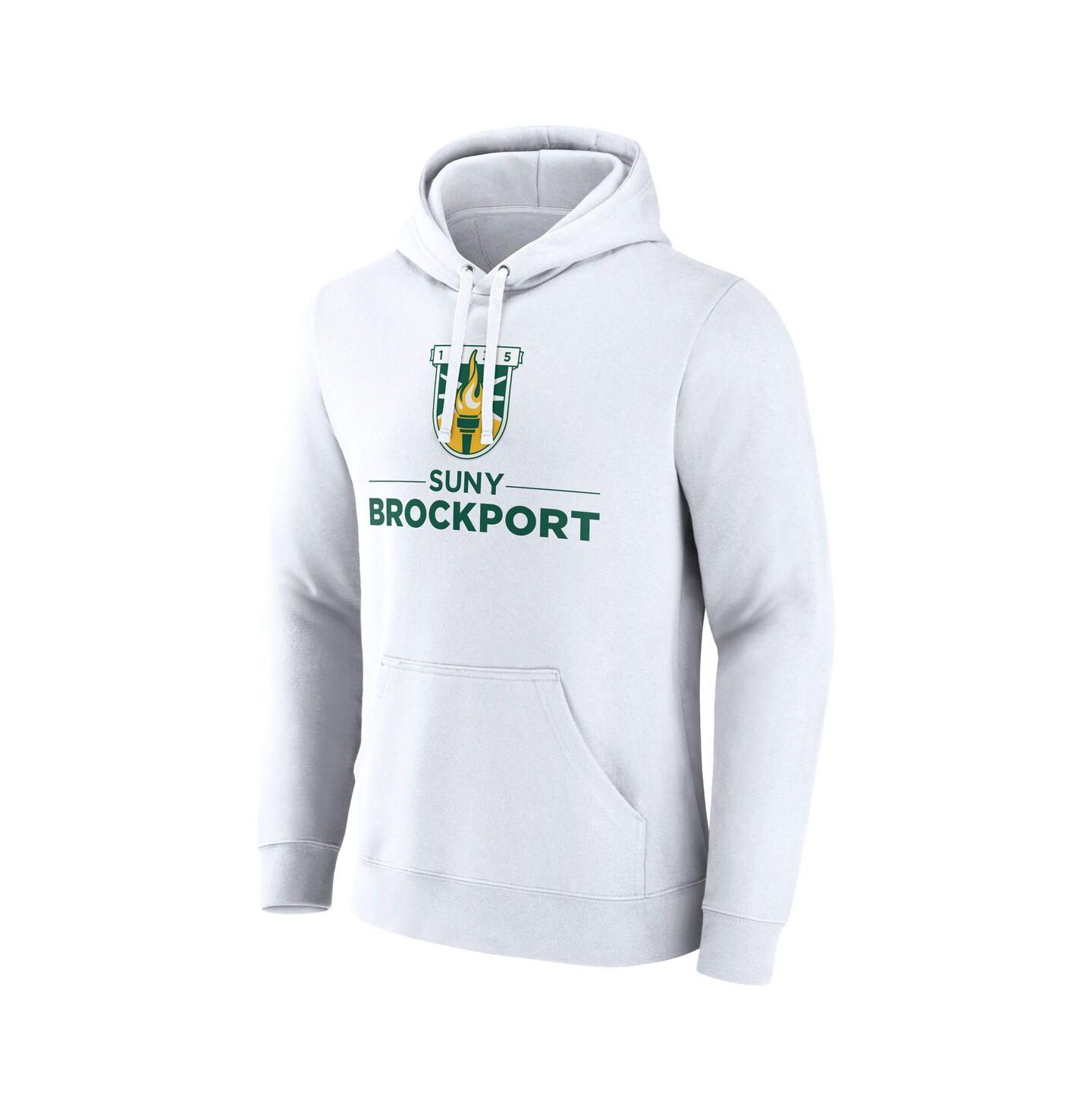 Мужское худи Fanatics White Suny Brockport Golden Eagles Primary Logo Pullover — фото 3