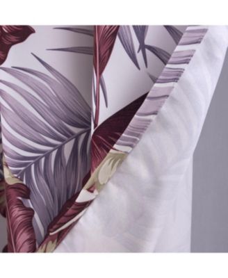 RT Designer Collection Brazil Printed Blackout Luxurious Decorative Grommet Curtain Panel 54" x 90" Burgundy