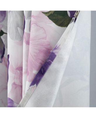 Eden Printed Blackout Grommet Window Curtain Panel 54" x 84" Lilac