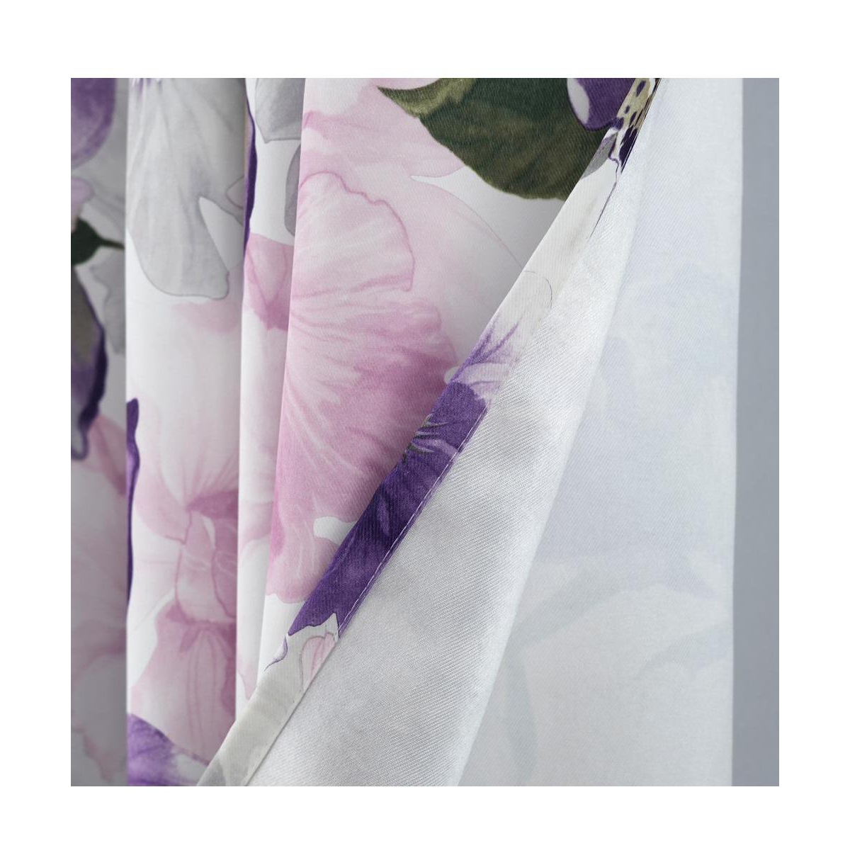 Rt Designers Collection Eden Printed Blackout Grommet Window Curtain Panel 54" x 84" Lilac