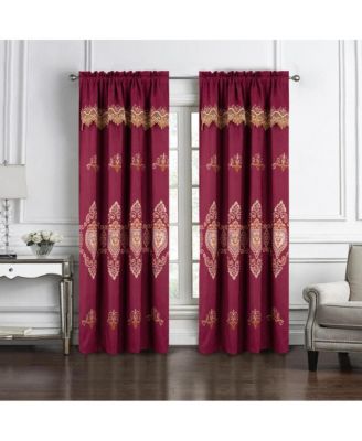 Bonnie Macrame Room Darkening Curtain Panel
