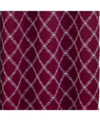 RT Designer Collection Gable Embroidered Blackout Luxurious Decorative Curtain Panel Pair