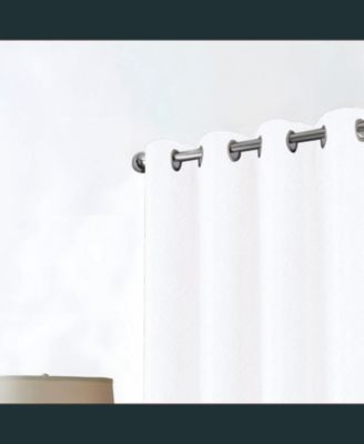 RT Designer Collection Cassi Shimmer Jacquard 2 Pack Grommet Curtain Panel Pair 36" x 84" White