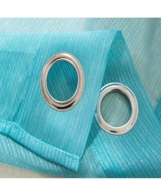 Ramallah Lonnie Grommet Curtain Panel - 54x90", Aqua