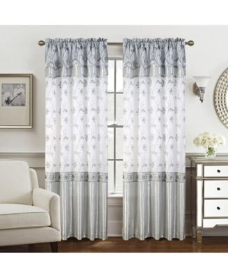 Pia Embroidered Panel With Double Valance - RT Designers Collection