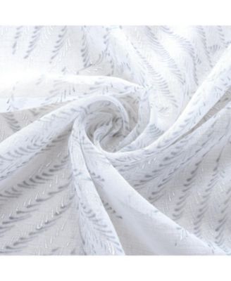 Faye Grommet Metallic Sheer Printed Doily Curtain Panel