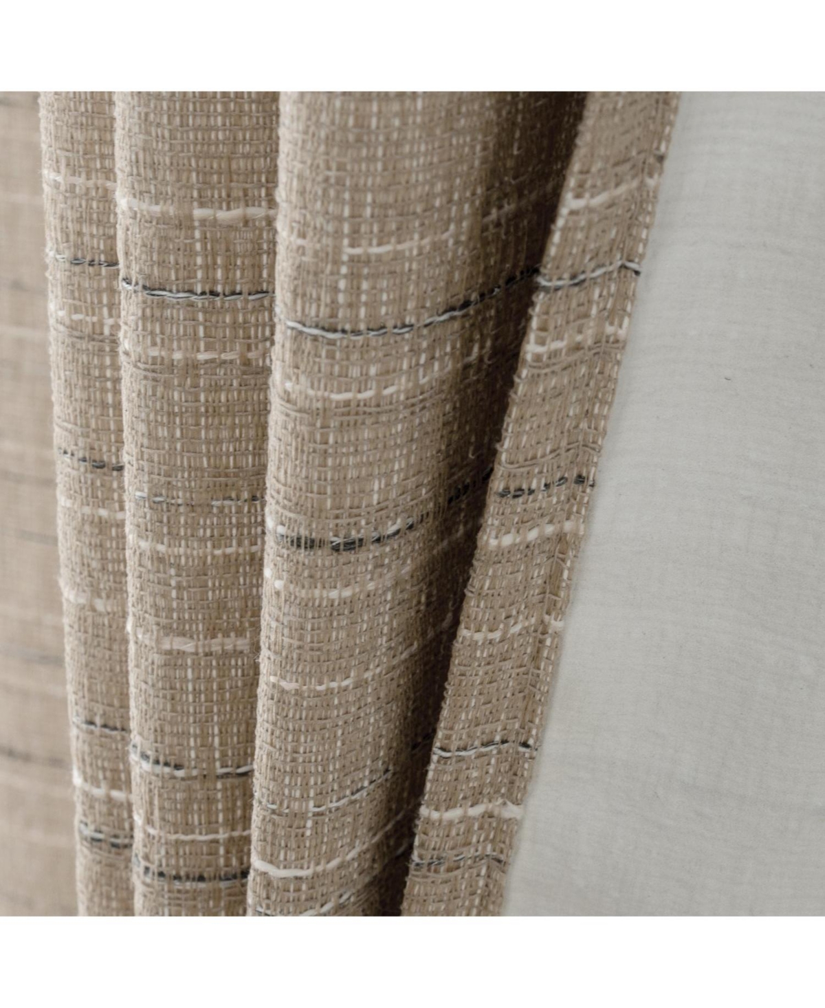 Rt Designer Collection Kensington Jacquard Foam Backed Luxurious Decorative Grommet Curtain Panel 54" x 95" Taupe