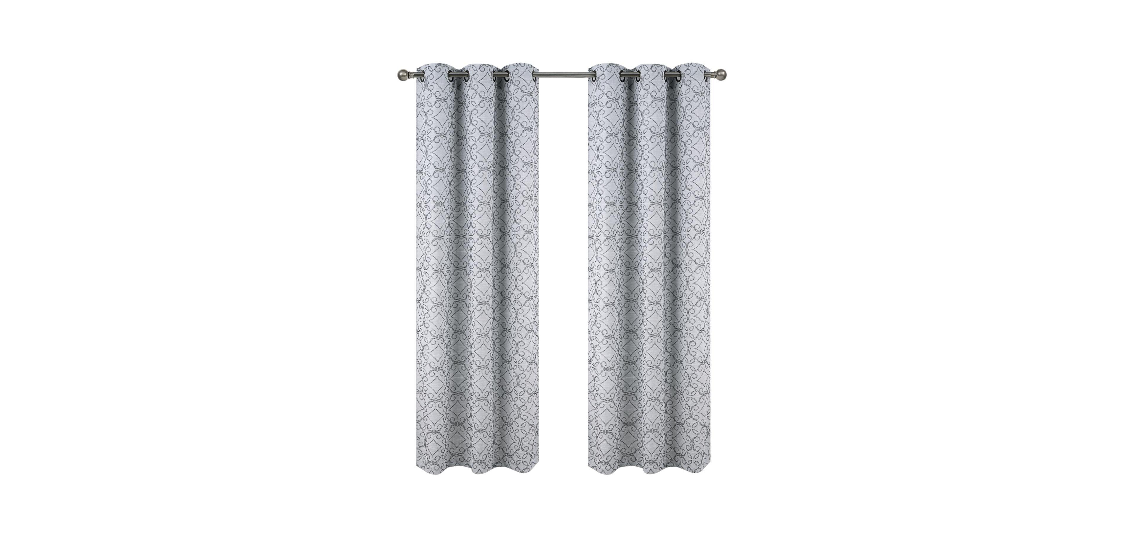 Rt Designer Collection Woodbridge Jacquard Grommet Luxurious Modern Design Curtain Panel 54" x 84"