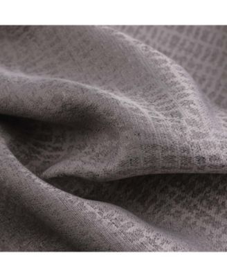 RT Designer Collection Demi Lux Jacquard Blackout Grommet Curtain Panel 52" x 84" Charcoal