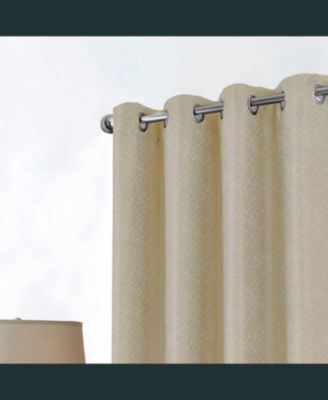 RT Designer Collection Cassi Shimmer Jacquard Grommet Curtain Panel 54" x 90" Taupe