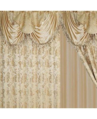 Clayton 2-Piece Double Panel Semi-Transparent Grommet Curtain Pair Panels - Each Panel 54" X 84" Gold