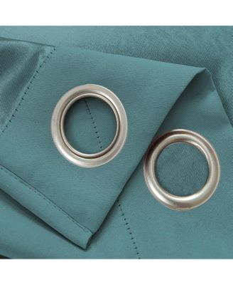 Anchorage Blackout Grommet Curtain Panel 54" x 63" Turquoise