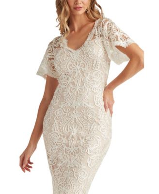 Women's Arnett Embroidered Flutter Sleeve Dress