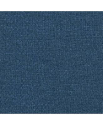 Chaise Lounge Blue Fabric (100% polyester), Plywood, Chromed Steel