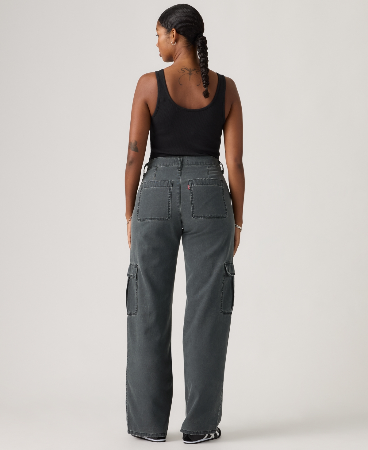 Levi's Women's Superlow Loose Cargo Jeans In Gray