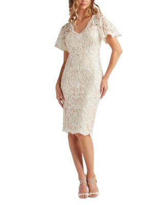 Women's Arnett Embroidered Flutter Sleeve Dress