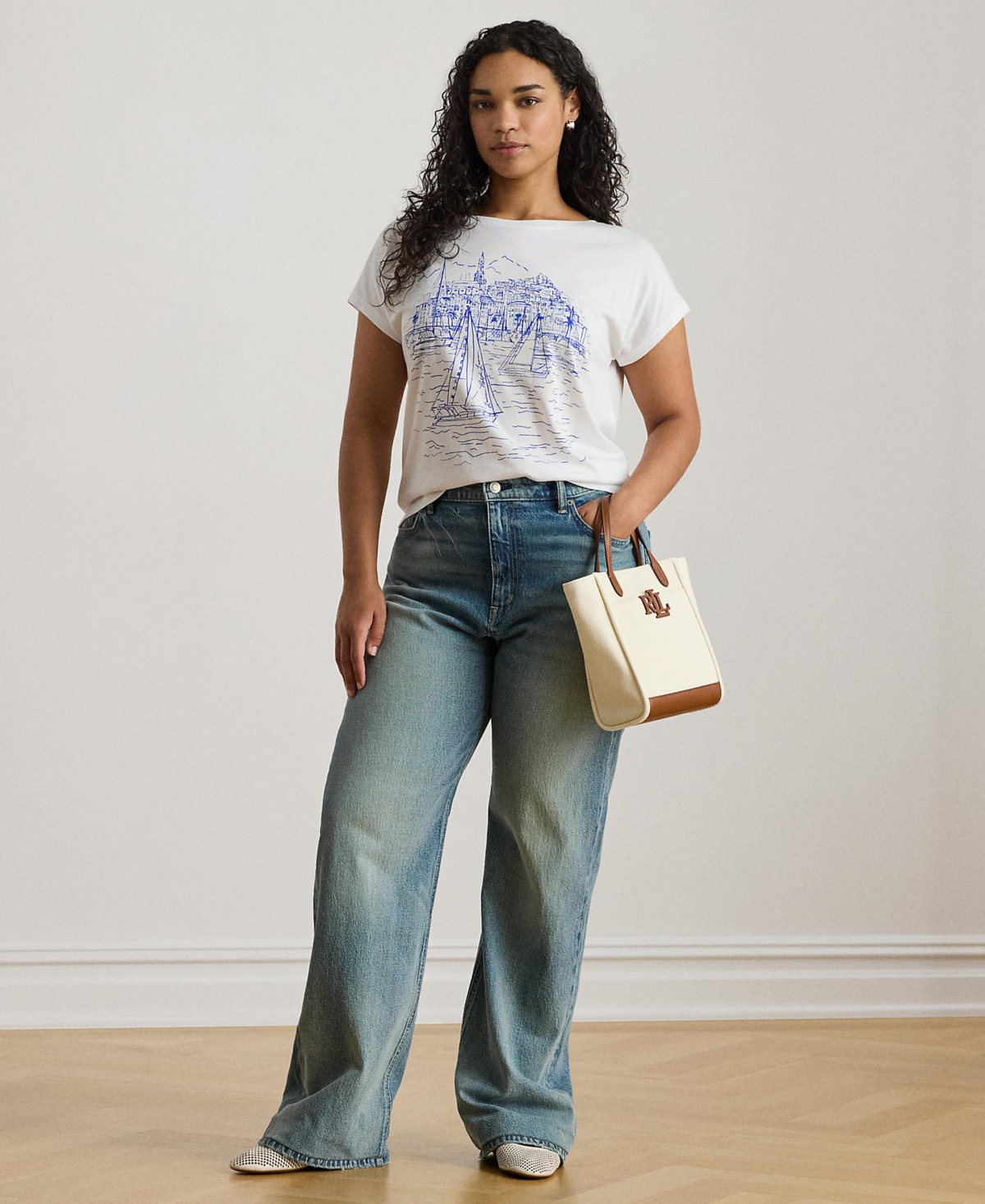 Lauren Ralph Plus Graphic Short-Sleeve T-Shirt